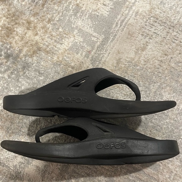 Oofos OOriginal Sandals Black M1O W12 Recovery Footwear Flip Flop Unisex - Picture 5 of 8
